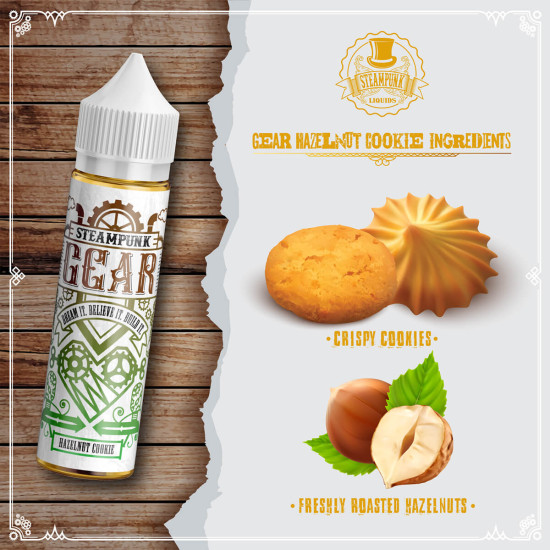 SteamPunk Flavor Shots Gear Hazelnut Cookie 20ml/60ml